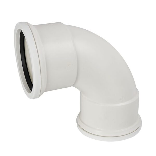 Down Pipe Bends 82mm 90 Degree  - White